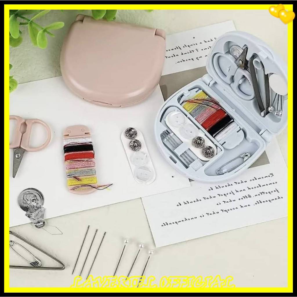 SEWING KIT SET ROUND TRAVELING SEWING TOOL SET SEWING EQUIPMENT / SEWING BOX FOLDING NEEDLE