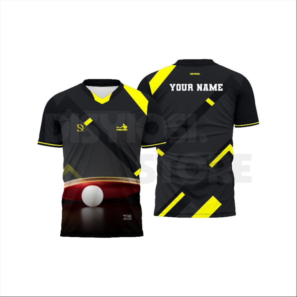 เสื้อยืดกีฬา | JERSEY PINGPONG - 01 | UNISEX FULL PRINT TABLE TENNIS JERSEY FREE CUSTOM (LOGO, NAME,