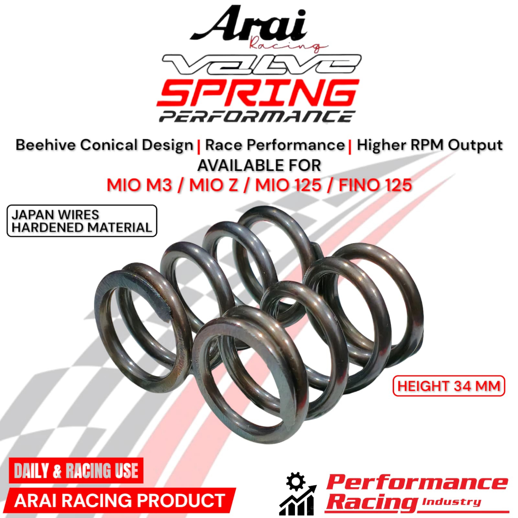 RACING VALVE SPRING MIO M3 MIO Z MIO 125 FINO 125 MIO คาร์บอนวาล์ว SPRING ARAI RACING ORIGINAL MV55