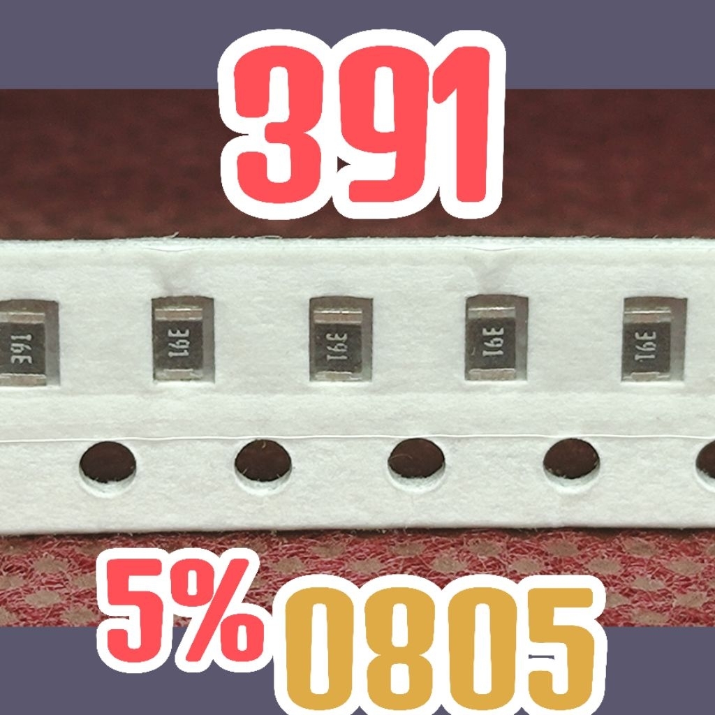10 ชิ้น ตัวต้านทานชิป smd 391 390R 5% ขนาด 0805 2012 390 โอห์ม 390ohm