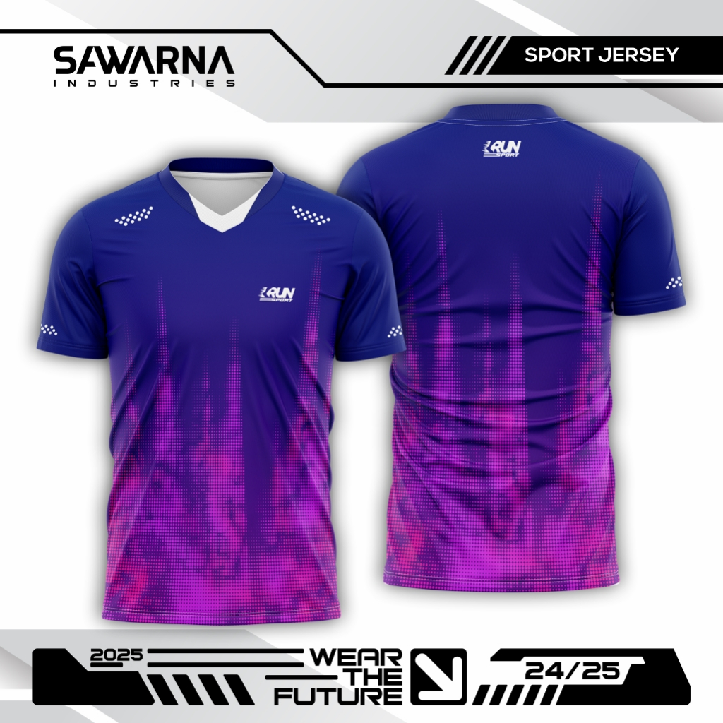 SAWRNA RUNNING JERSEY / RUNNING T-SHIRT / RUNNING T-SHIRT NAVY PINK MOTIF CUSTOM NICK NAME