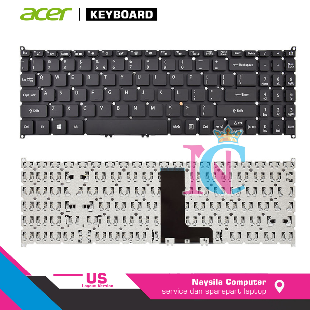 Acer Swift 3 SF315-41 SF315-51 SF315-51G SF315-52 SF315-52G SF315-54 SF315-54G N17P4 คีย์บอร์ด