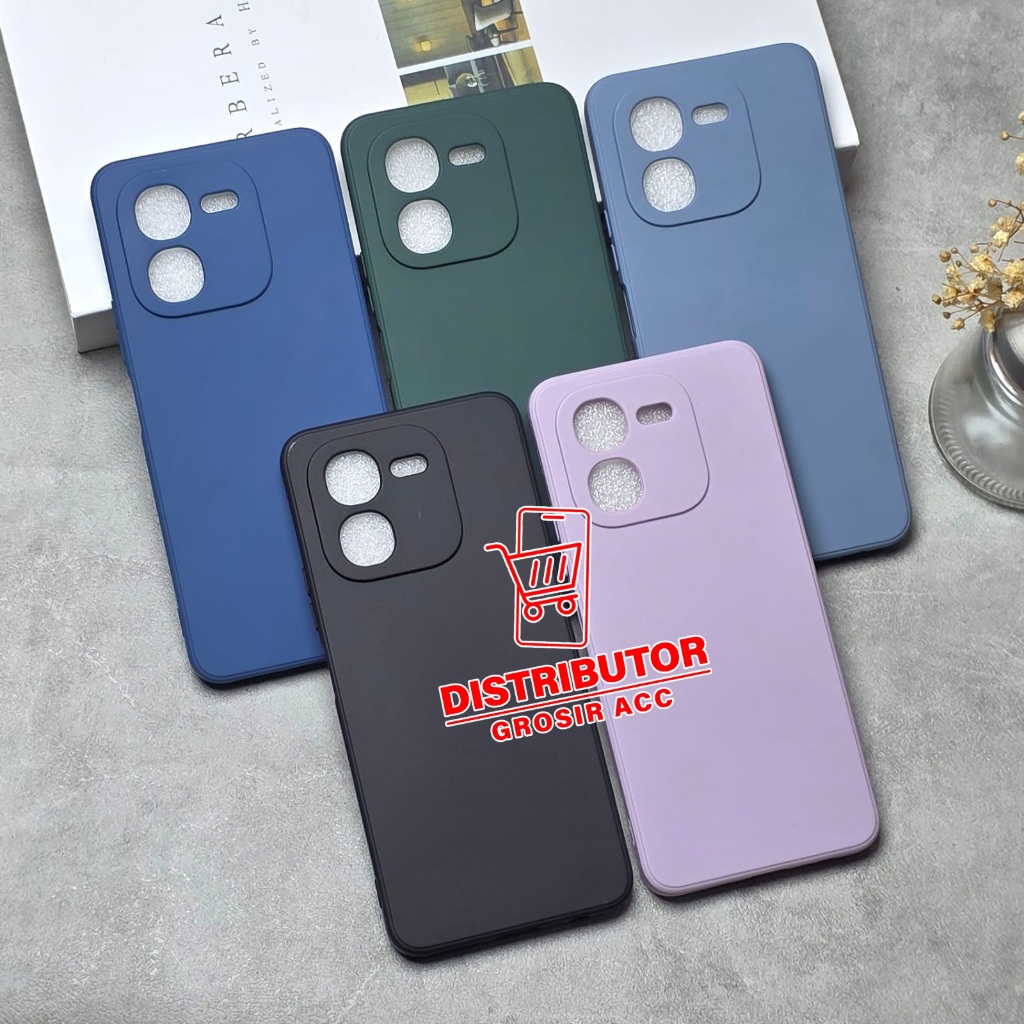 IQOO Z9X CASE MACAROON SQUARE EDGE SOFT CASE LIQUID EDGE IQOO Z9X