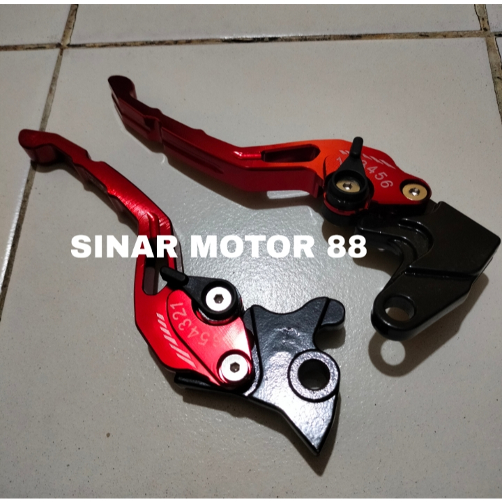 MERAH CNC HANDLE MIO SETTING SCALE MODEL PNP MIO MIO SOUL JUPITER MX - สีแดง