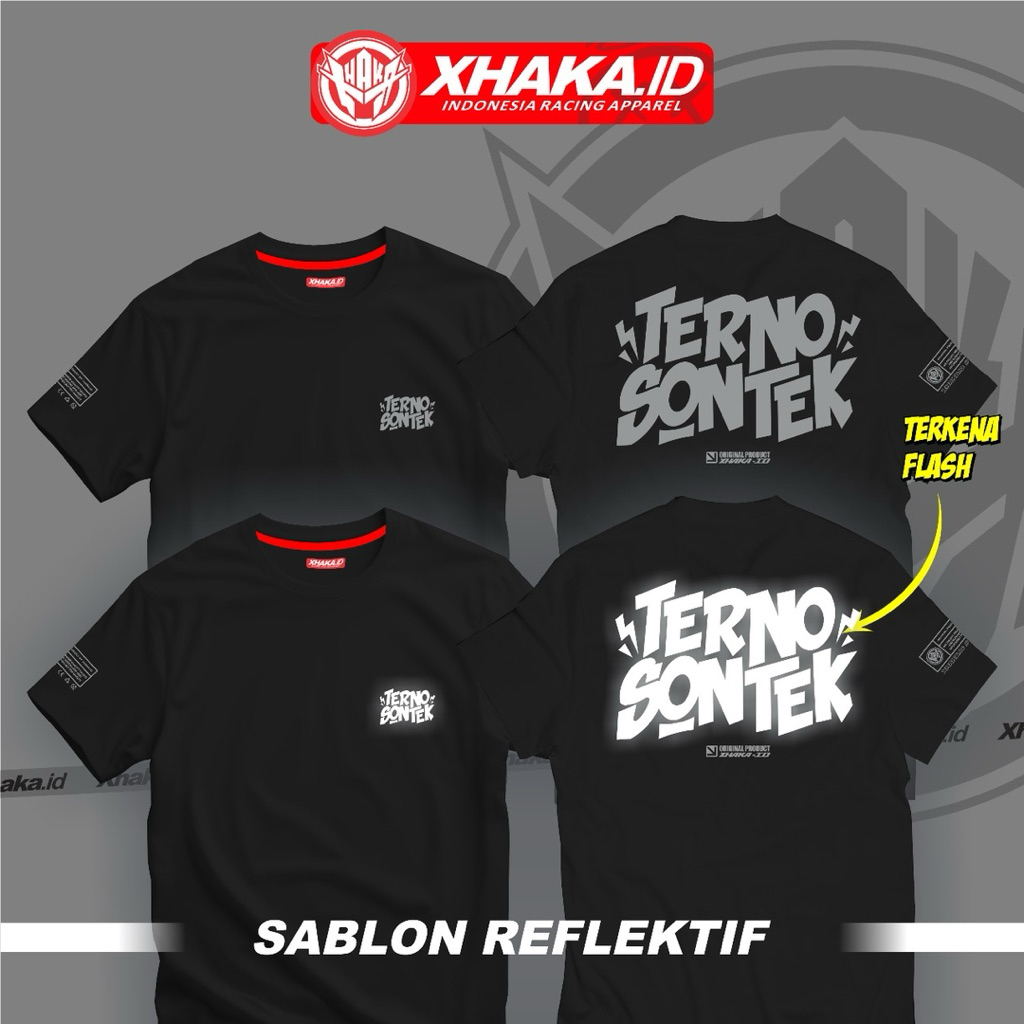 ORIGINAL XHAKA.ID Indonesia Racing Apparel เสื้อยืดสะท้อนแสง