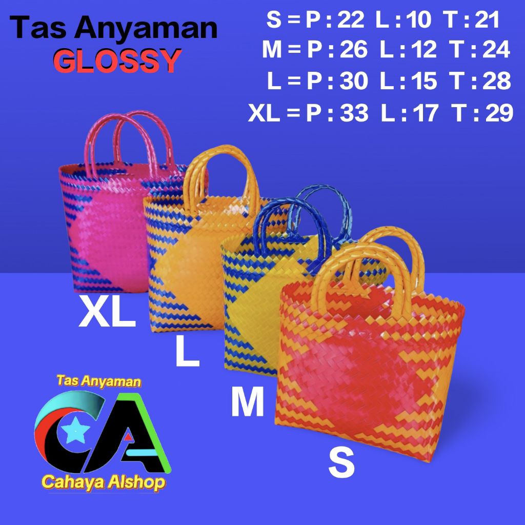 GLASS WOVEN BAGS AND STRIPE BAGS SIZES, M, L & XL