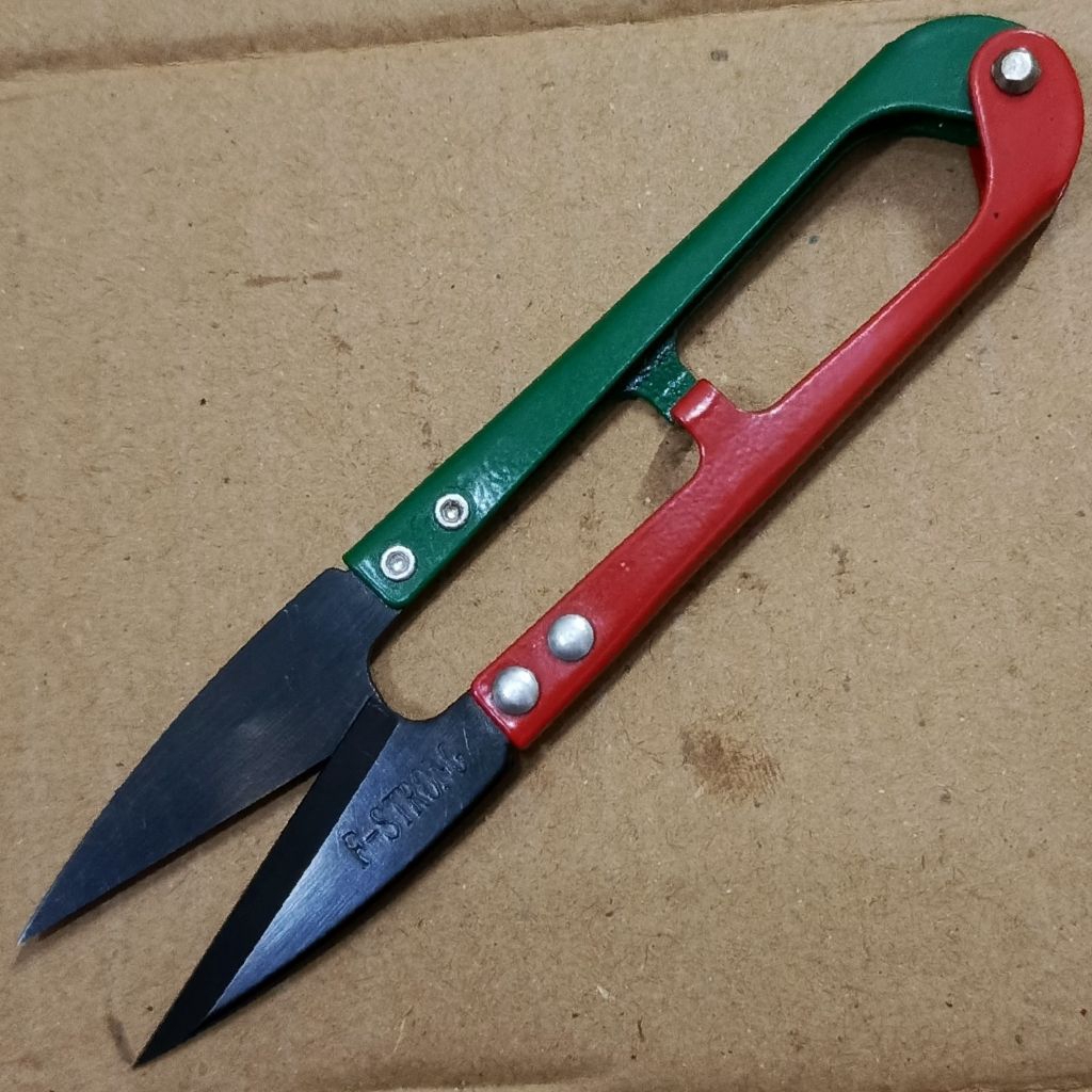 MERAH HIJAU F-STRONG TC999XL กรรไกรหยิกด้ายสีเขียว-แดง