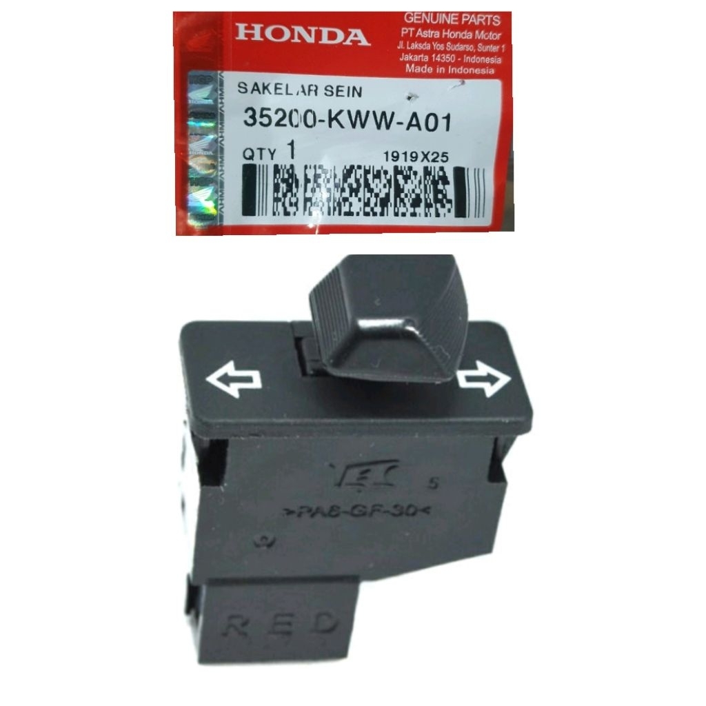 TOMBOL 35200-KWW-A01 WINKER REVO 110 ABSOLUTE BLADE NEW 110 BEAT FI SPACY FI CARBON SCOOPY FI CARBON