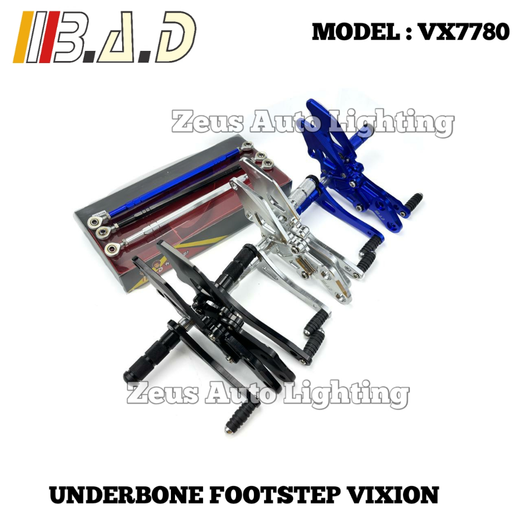 Underbone Footstep Pry Bad Underbone Full CNC Vixion เก่า/ใหม่ R15 V1 V2 Xabre Underbone Msato