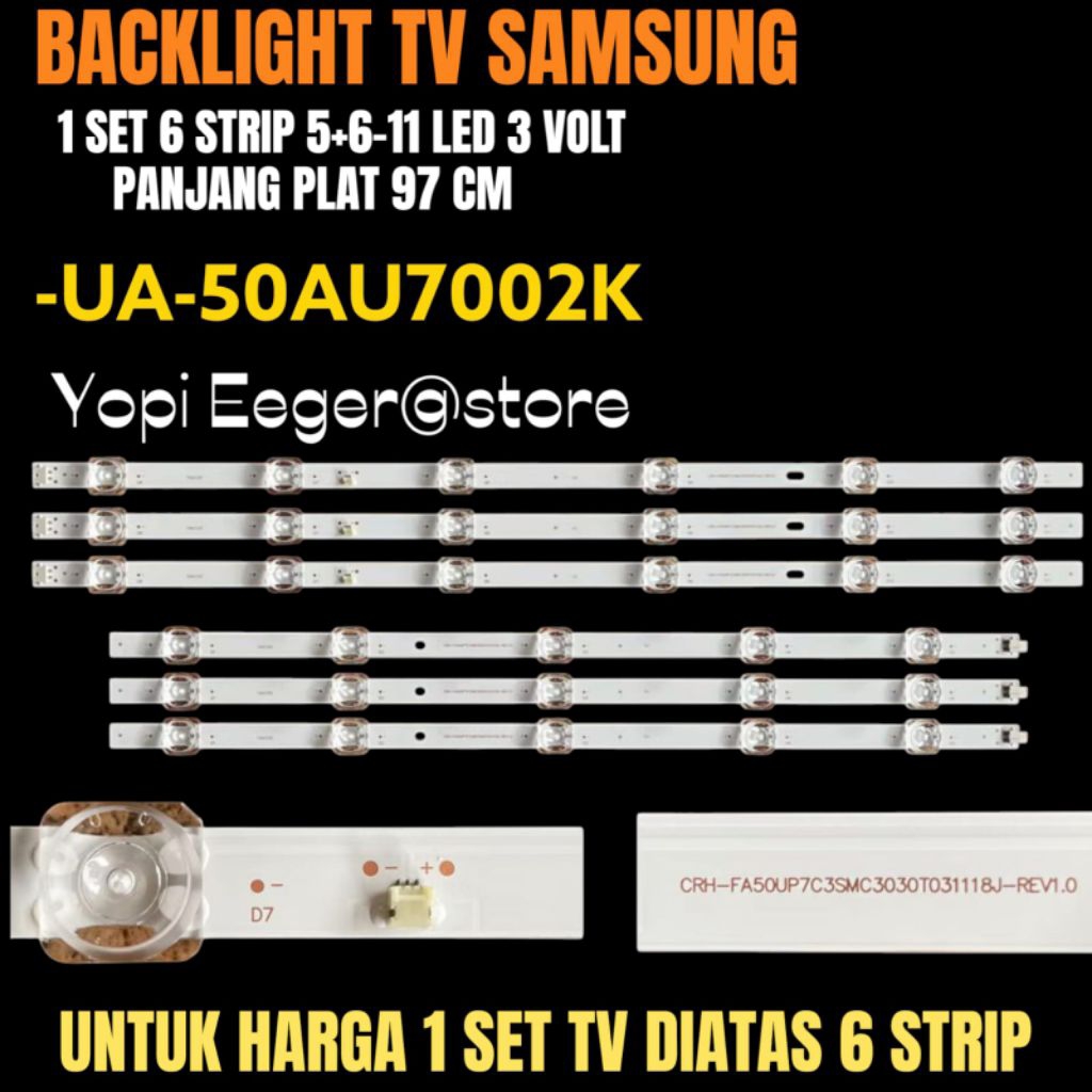 SAMSUNG 50 INCH LED TV BACKLIGHT UA-50AU7002K SAMSUNG 50 INCH TV BACKLIGHT