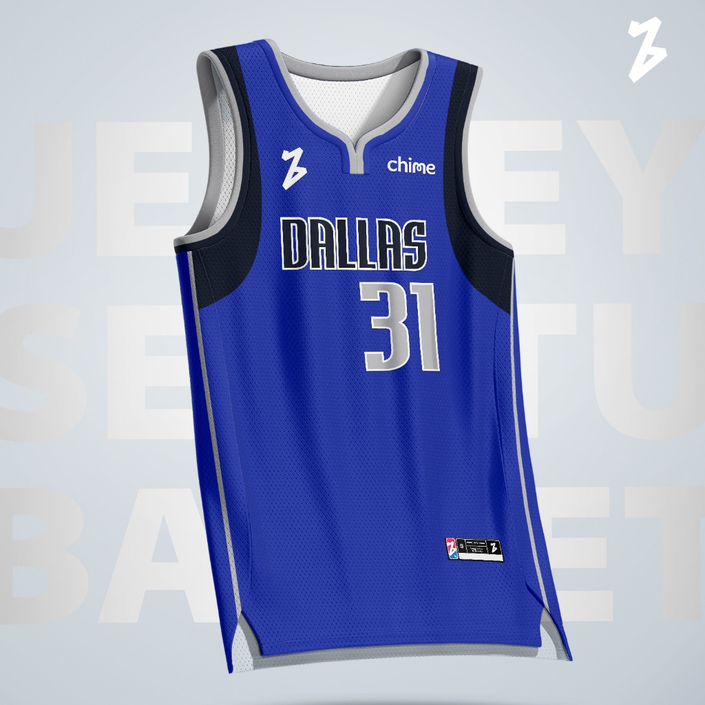 เสื้อบาสเกตบอล ⁠Klay Thompson 31 Dallas Mavericks BLUE – เสื้อยืด Swingman Top