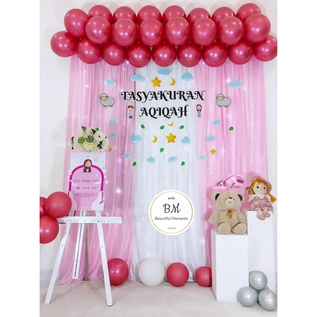 7-MONTH AQIQAH TRIBUTE BIRTHDAY DECORTATION PACKAGE
