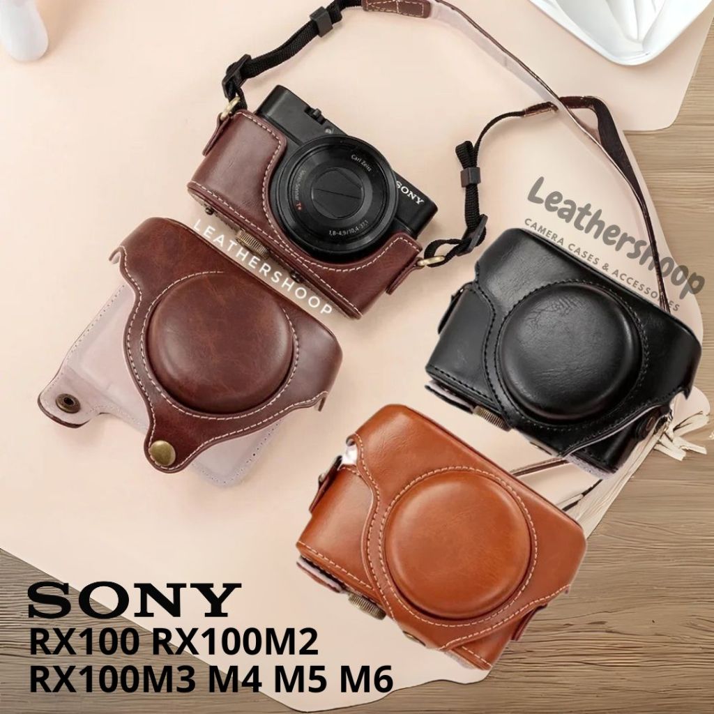 เคสหนัง Sony RX100 RX100II RX100III RX100IV RX100V RX100VI RX100VII ฝาครอบ