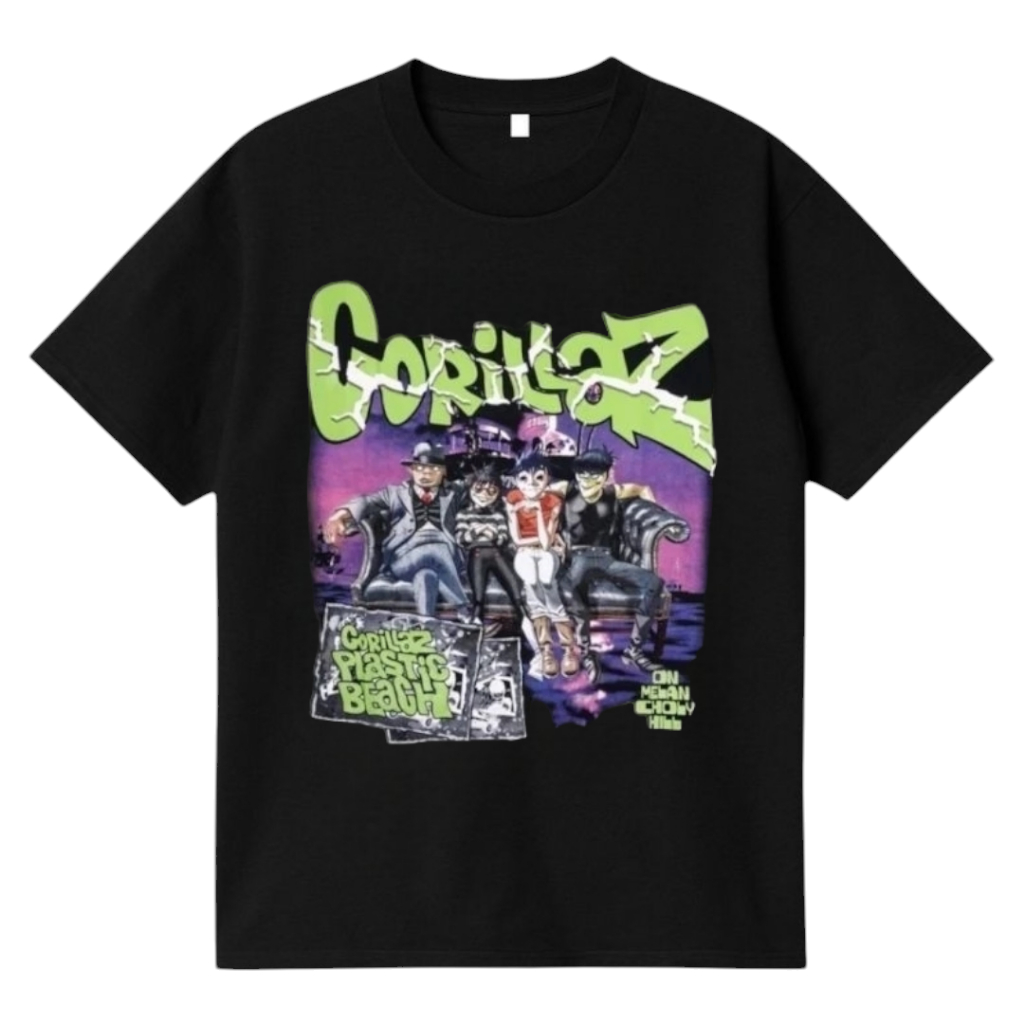 KONTIER GORILLAZ OVERSIZE TSHIRT สีดํา / Oversize Gorillaz