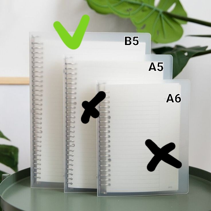 Aesthetic Transparent and Black Mica Cover Binder Book A5 และ B5 / A5 Binder
