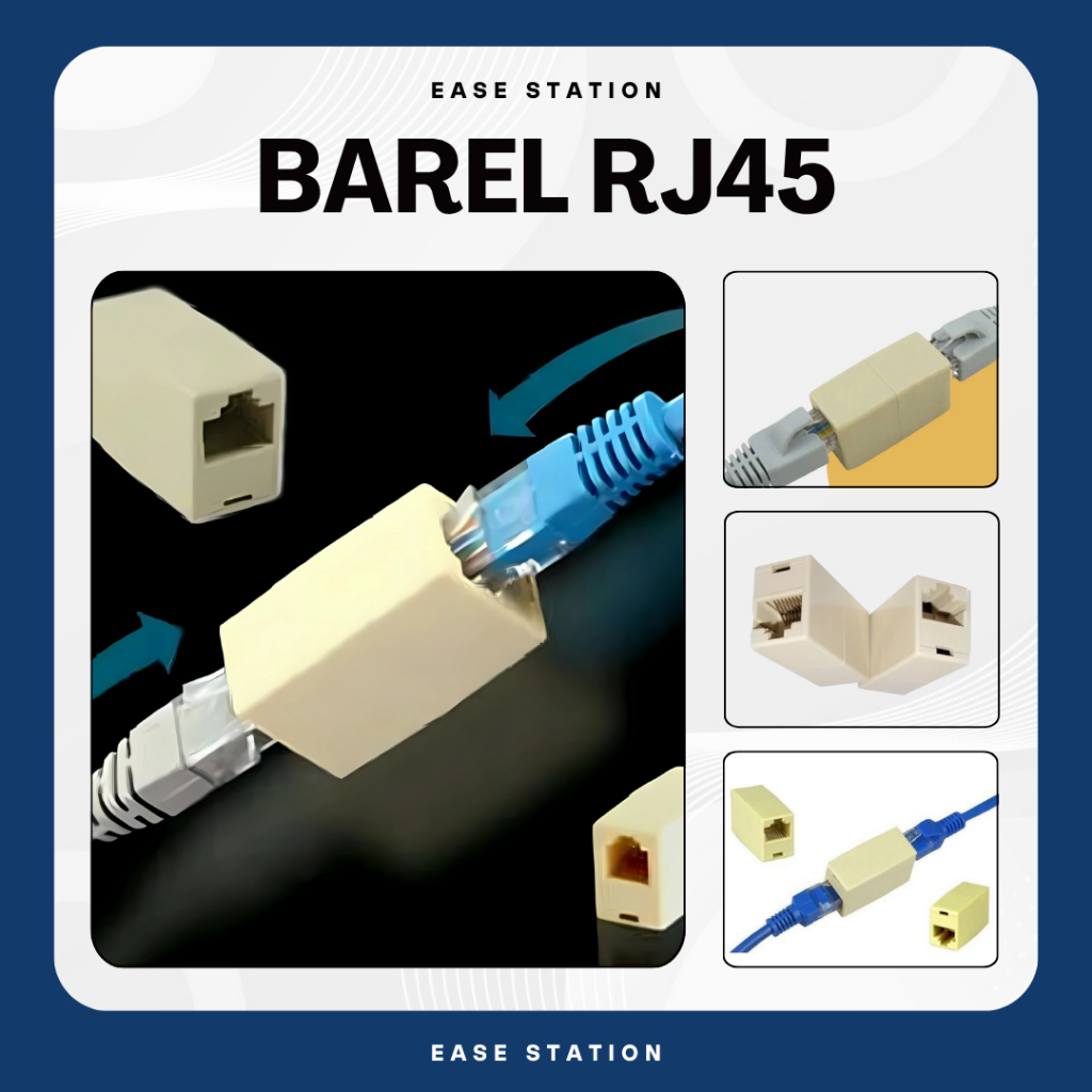 BAREL CONNECTOR RJ45 LAN CONNECTOR เครื่องมือ BARREL LAN CONNECTION UTP LAN RJ45 CONNECTION