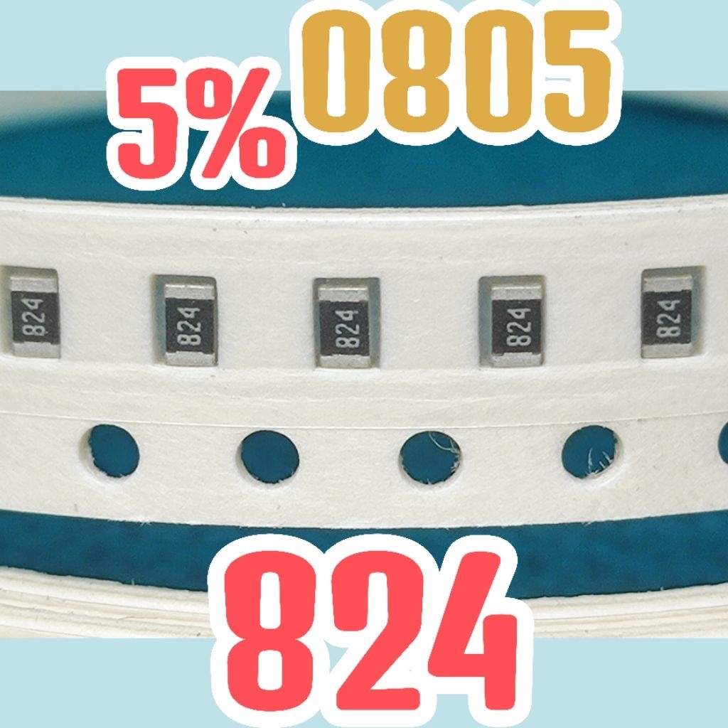 10 ชิ้น ตัวต้านทานชิป smd 824 820K 5% ขนาด 2012 0805 820 Kohm 820Kohm