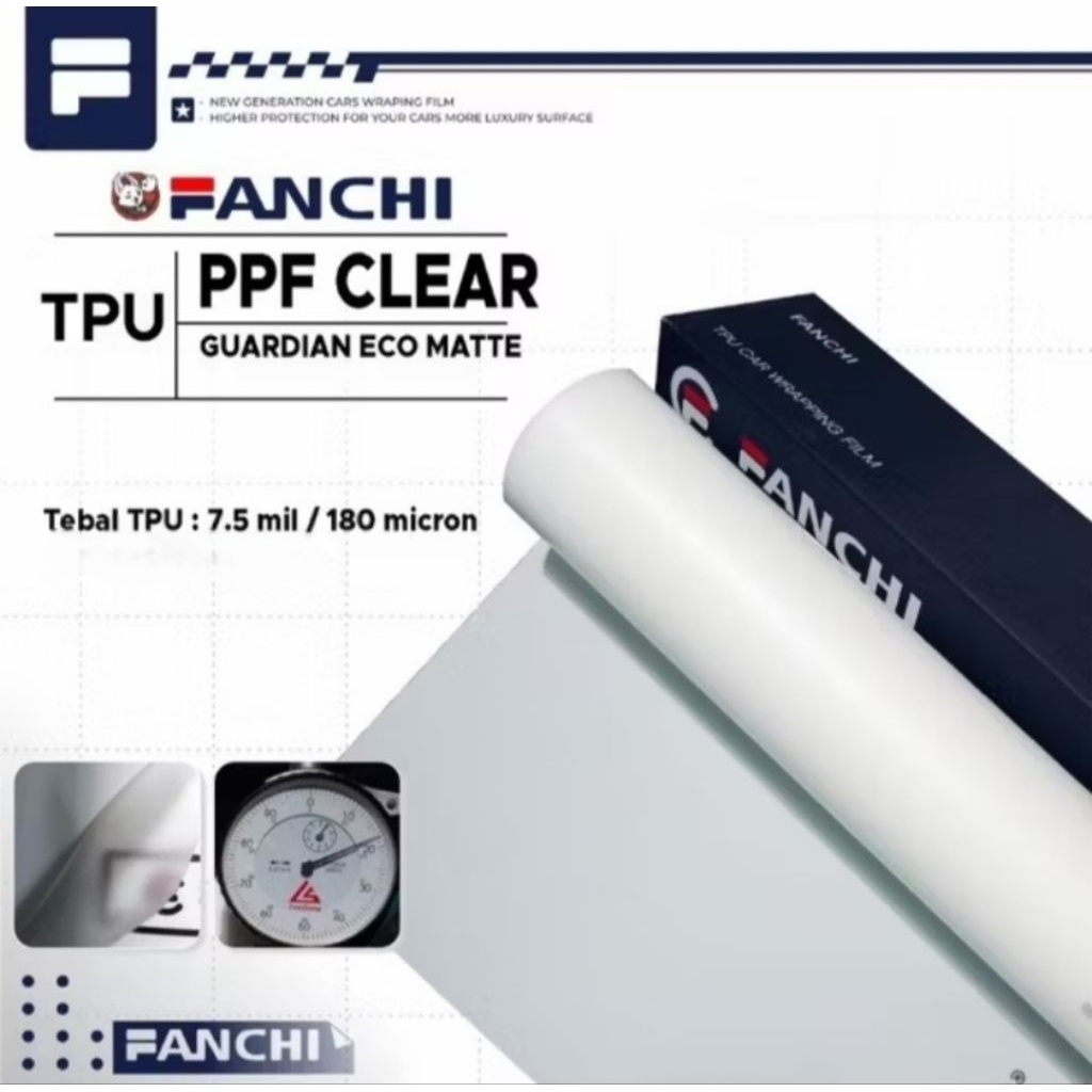 MATTE FANCHI PPF TPU Motor Clear Guardian Eco MATTE Ppf Motor Doff ความกว้างเมตรละ 50 ซม.