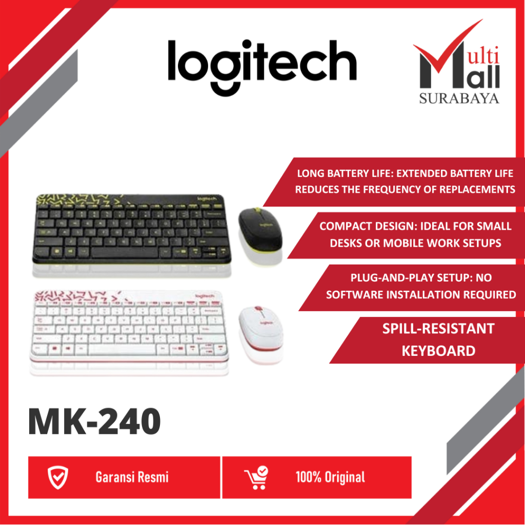 KB LOGITECH WIRELESS DESKTOP CB MK-240