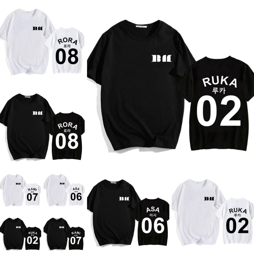 เสื้อยืด kpop ไม่มีหน้าอกหมายเลข baby monster kpop pharitan chiquita ruka rora rami aaeon babymonste