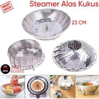 BB7 - Steamer Alas Kukus Stainless Steel Lipat Kukusan Serbaguna Flexibel 15 - 25CM Tatakan Kukus Panci
