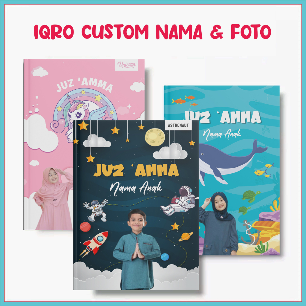 IQRO MILLENNIAL BOOK COLORED TAJWID สมบูรณ์ SOFTCOVER IQRO 1 - 6 / IQRO MILLENNIAL CHILDREN CUSTOM N