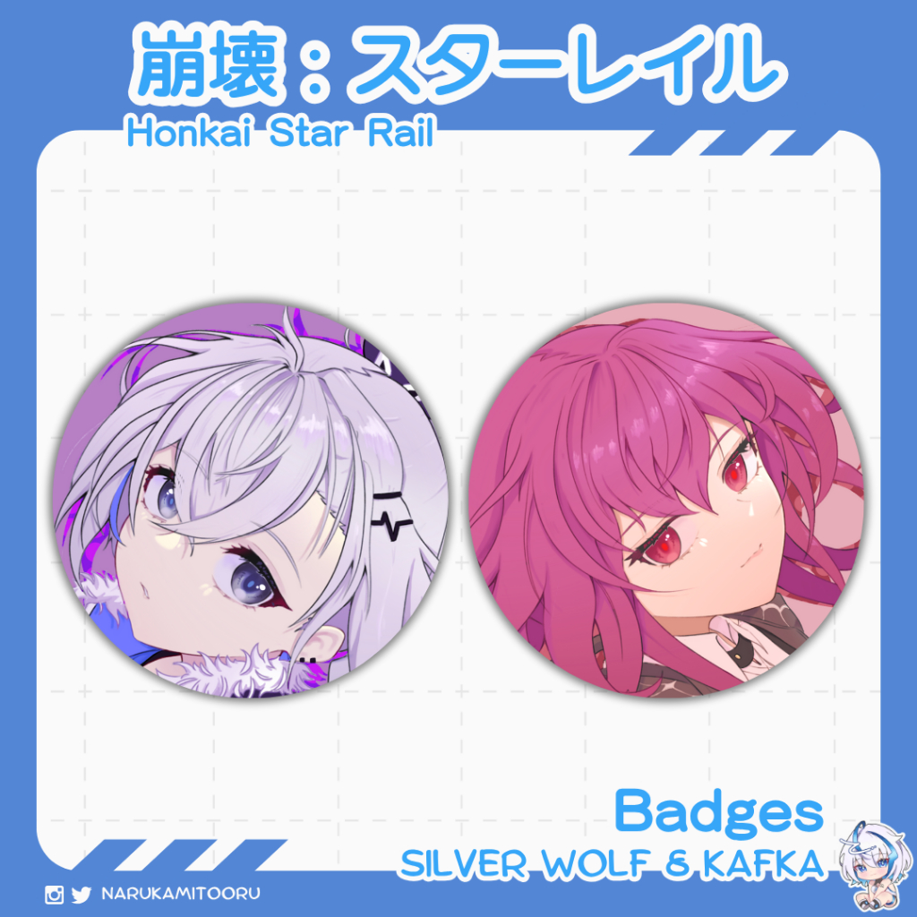 HONKAI STAR RAIL Badges Silver Wolf Kafka - NARUKAMITOORU