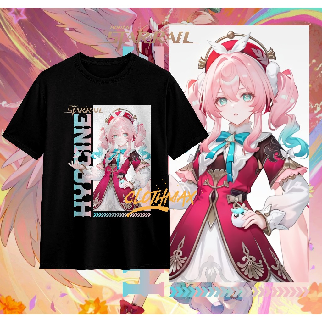 เสื้อยืด Hyacine Honkai Star Rail Game - Mydei - Tribbie - Screwllum - Anaxa - Phananon HSR