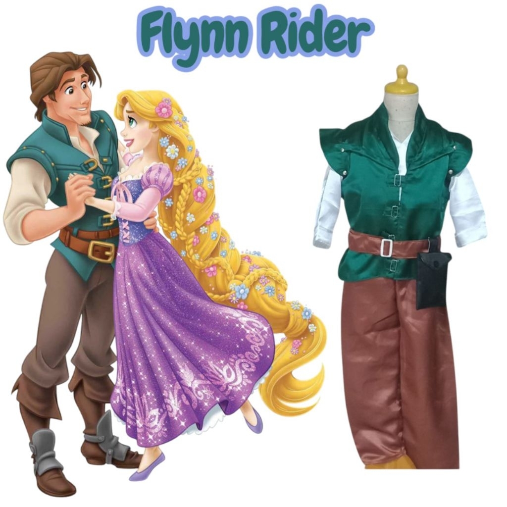 Flynn Rider Disney Flynn Rider เครื่องแต่งกายสําหรับเด็กหญิงและเด็กชาย