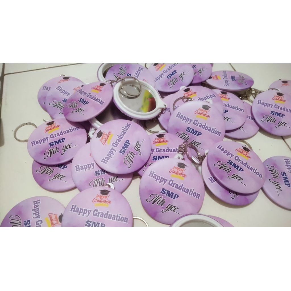 GANTUNGAN CUSTOM MIRROR KEYCHAIN FREE PICTURE/PHOTO UK. 58 มม