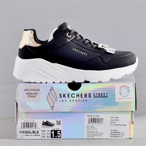SKECHERS kids size 32 33 Uno Lite Metallic Mode - ขายปลีก 600K - รองเท้าผ้าใบเด็กผู้หญิง