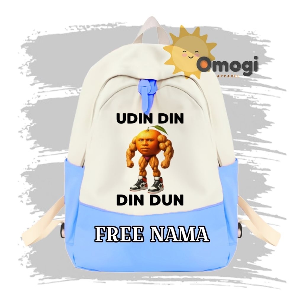 Omoi Apparel - Udin Din Dun กระเป๋าเป้เด็กโรงเรียนอนุบาลกระเป๋าเป้เด็กประถมชื่อฟรี