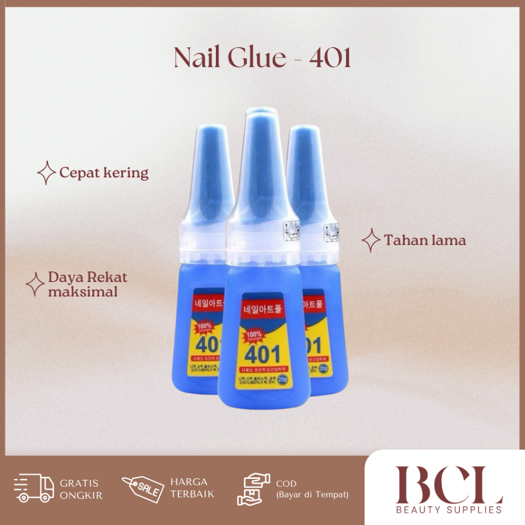 กาวติดเล็บ 401 แข็งแรง | กาวติดเล็บมืออาชีพ