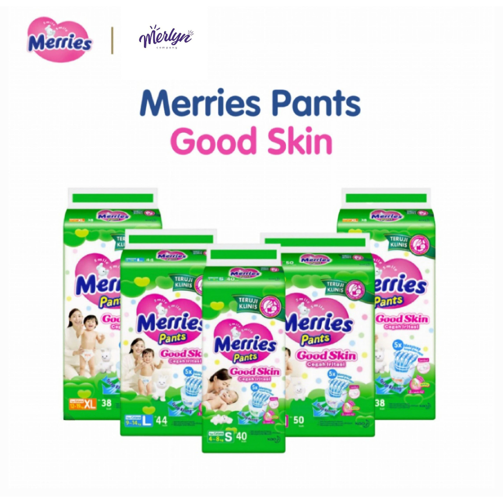 Merries Pampers M32 L28 กางเกงผ้าอ้อม ฟรี 2 ชิ้น