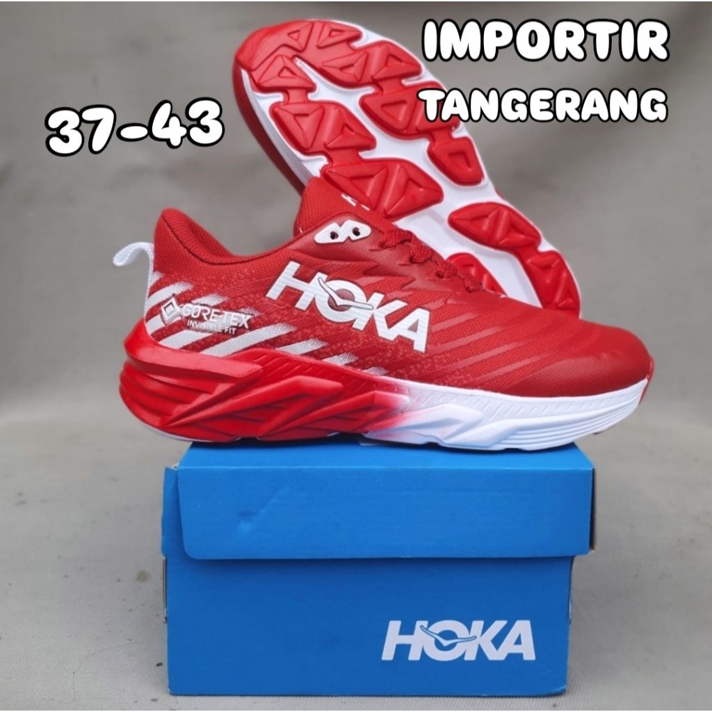 MERAH รองเท้าวิ่งสีแดงและสีขาว August 17th Edition รองเท้าวิ่งคู่ชายและหญิง 37-43