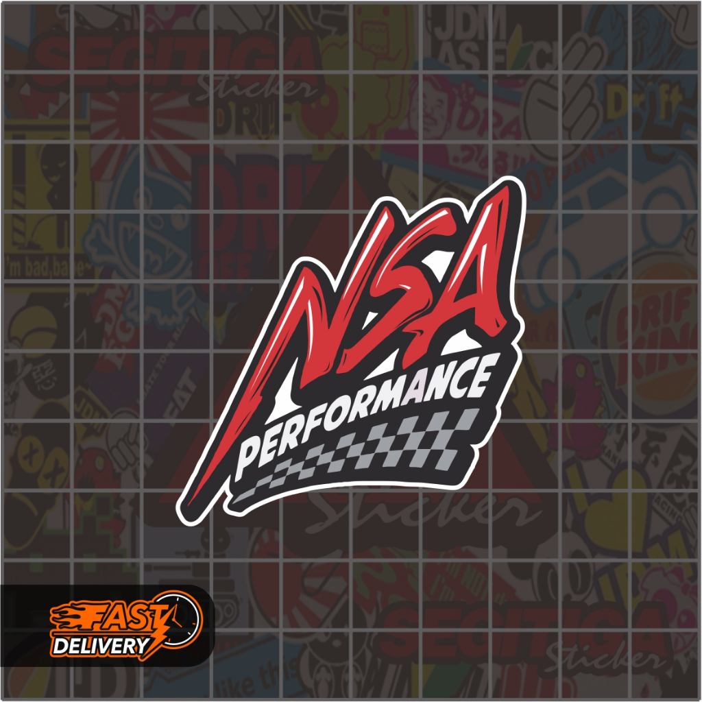 สติ๊กเกอร์ Nsa Performance ขนาด 5 x 5 ซม