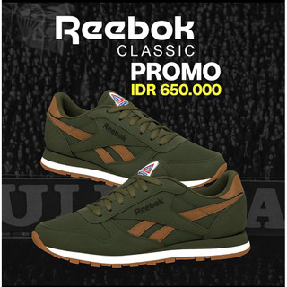 SEPATU SNIKERS PRIA  CASUAL SPORTY RE BOOK– MODEL KEREN TERBARU WARNA ARMY PROMO