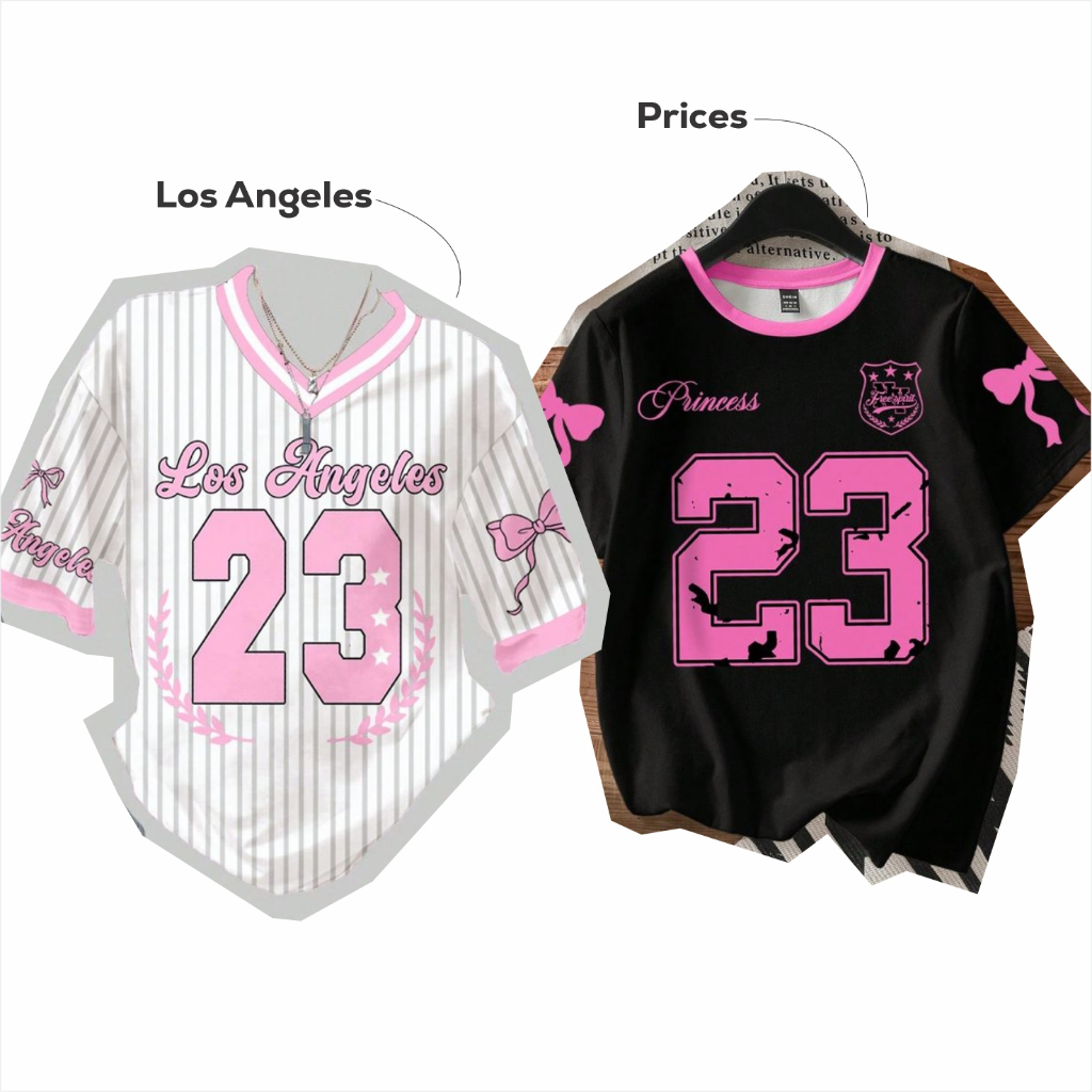 Free Custom ชื่อและหมายเลขCOQUETTE-JERSEY LATEST KOREAN RIBBON CLOTHES COQUETTE JERSEY FREE NAME