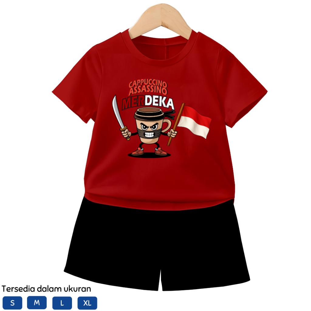 เสื้อผ้าเด็ก August ชุดอายุ 5-12 ปี CAPPUCINO Merdeka Motif