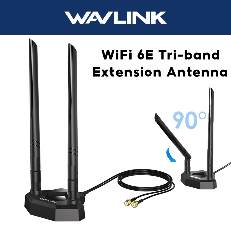WAVLINK เสาอากาศ WiFi 6E WiFi Tri-band เสาอากาศขยายสําหรับ PCIe AX210 / AX200 การ์ดเครือข่าย
