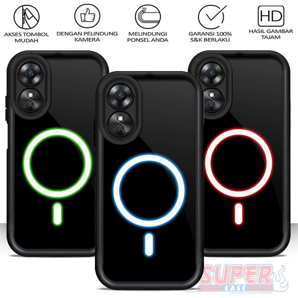 HP OPPO A17 Phone Case SuperCase Motif Phone Protector [LGHT1] ล่าสุด Casing Softcase Hardcase กระจก