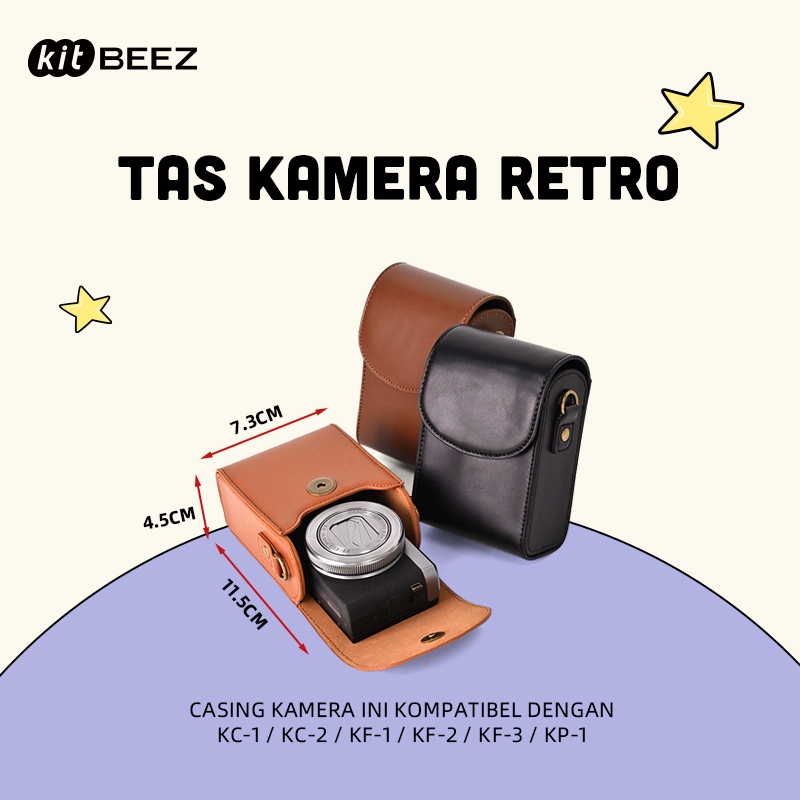 KiTBEEZ KC-2/KF-2 กระเป๋าเก็บกล้อง กระเป๋ากล้องดิจิตอล กระเป๋ากล้องดิจิตอล เหมาะสําหรับ Canon/Fujifi