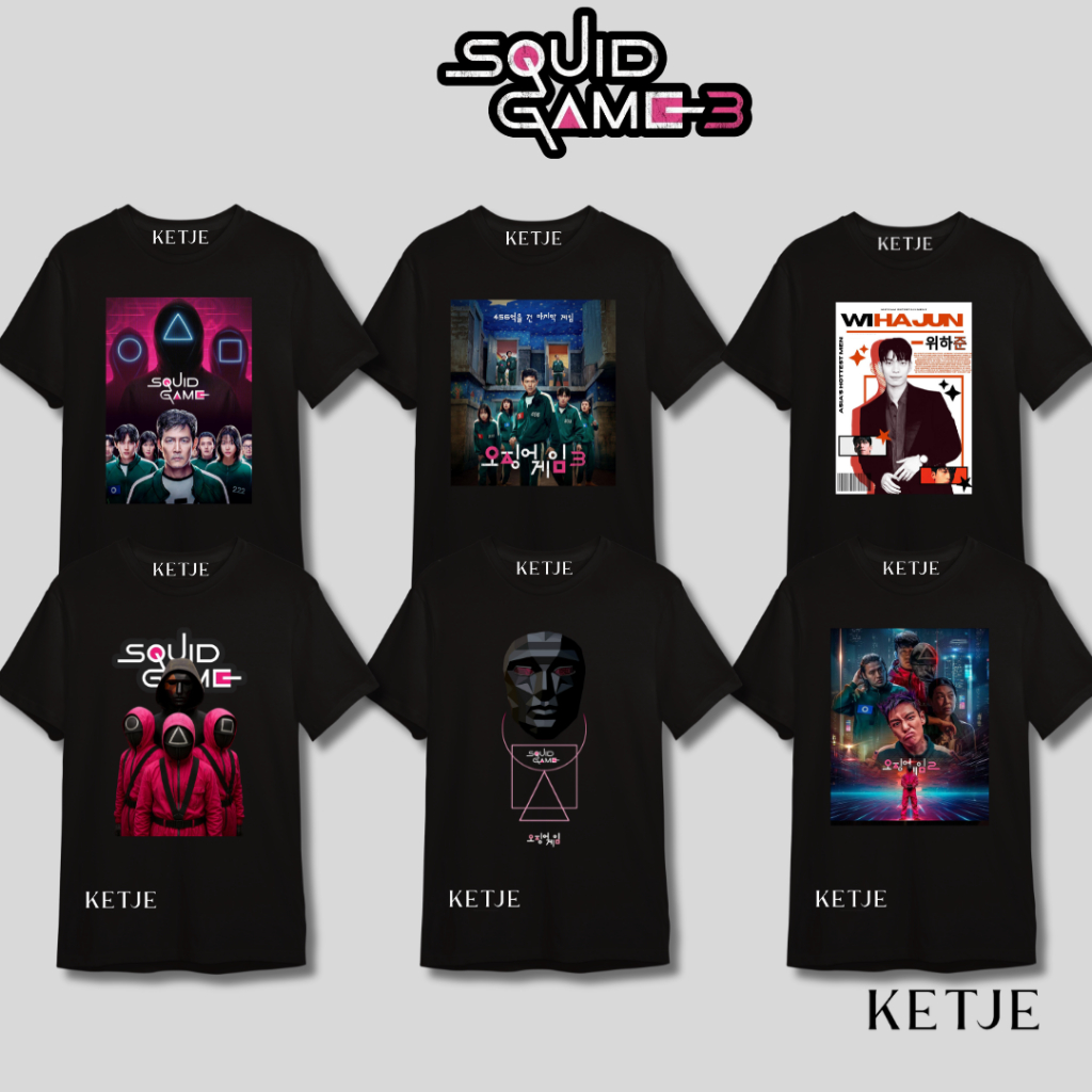 Kette - เสื้อยืดเกาหลี Kdmira Squid Game / Korean Distro T-shirt Netflix Squid Game Seong Gi Hun Gih