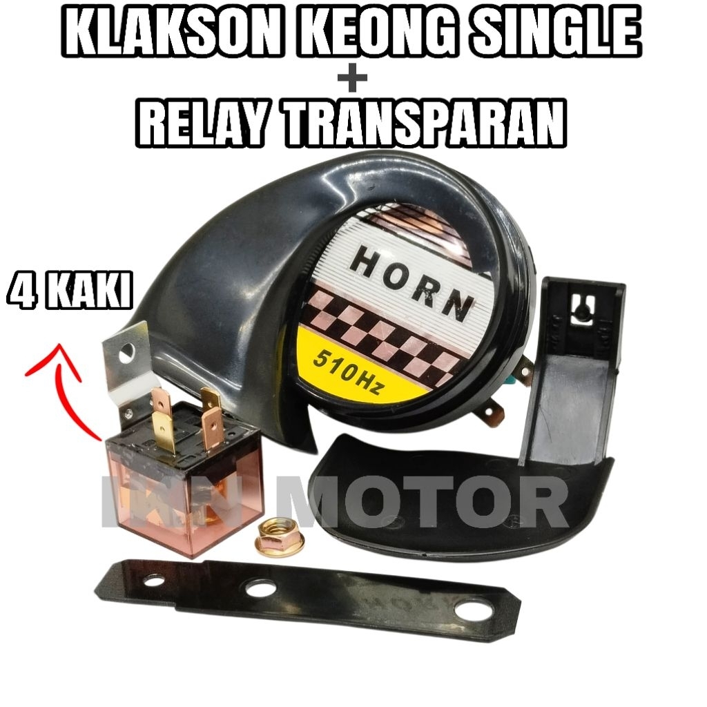 SINGLE SNAIL HORNS + TRANSPARKENT RELAY 4 ขา/5 ขา UNIVERSAL