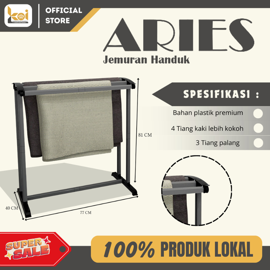 [KINGDOM] STRONG, STURDY TOWEL DRYING RACK TOWEL STAND CLOTHING RACK KINGDOM ARIES STRONG