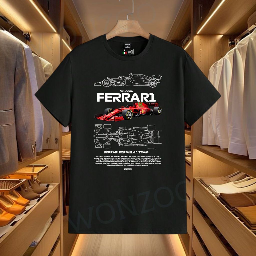 FERRARI F1 ITALY-ASTON MARTIN MERCHANDISE/เสื้อยืด SOOVENIR - คุณภาพระดับพรีเมียม