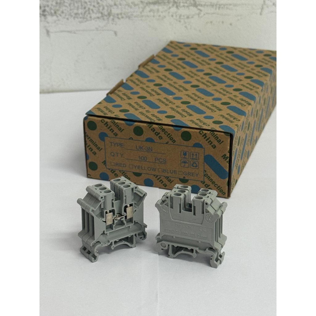 เทอร์มินอลบล็อค Din Rail UK3N / UK-3N 800V 32A
