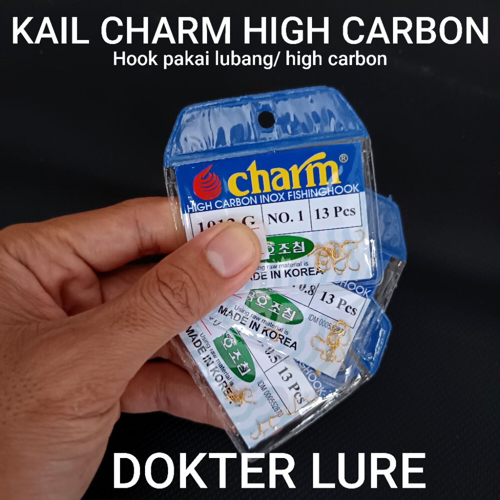 MICRO FISHING CHARM CARBON HOOK ขนาด 0.5 0.8 1 Tanago FISHING Wader Uceng