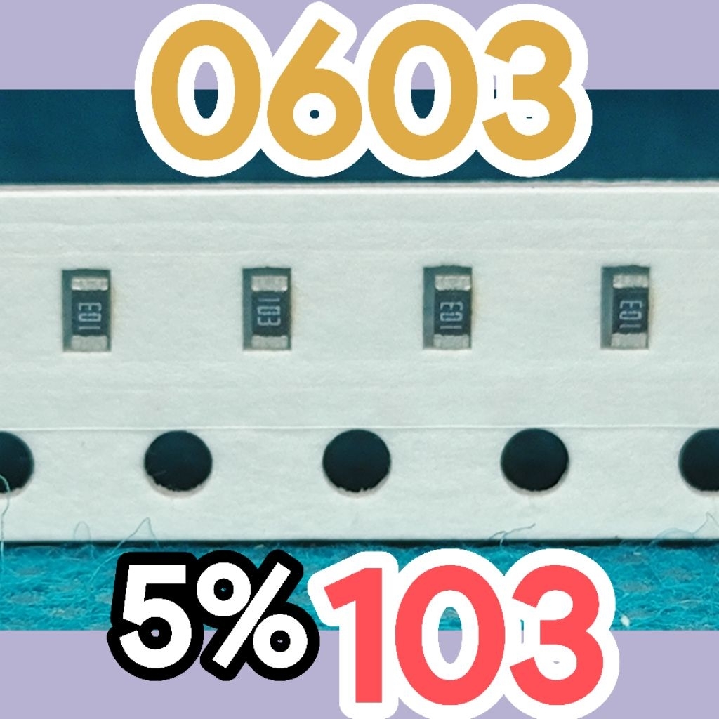 10 ชิ้น ตัวต้านทานชิป smd 103 10K 5% ขนาด 0603 1608 10Kohm 10 KOHM 10K โอห์ม