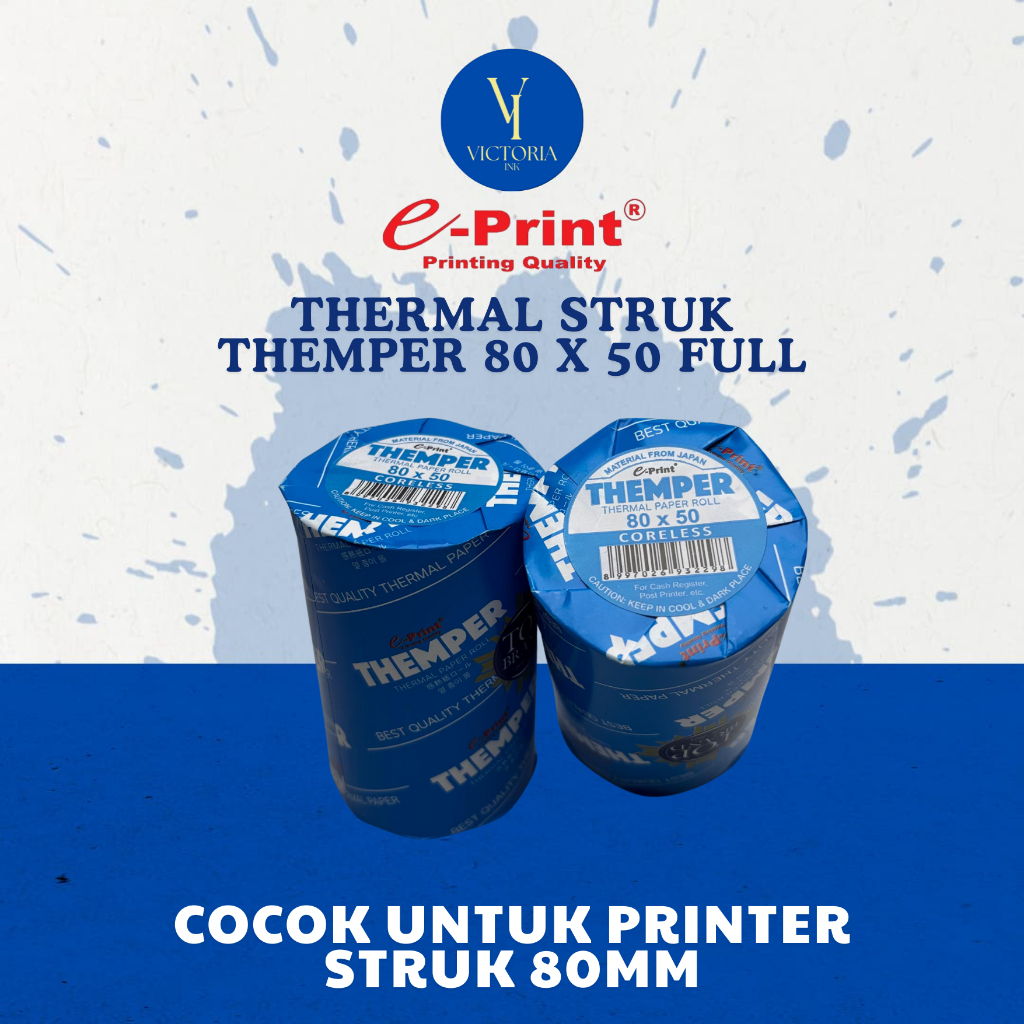 THEMPER 80x50 EPRINT กระดาษความร้อน 80x50 Eprint ใบเสร็จรับเงิน 80x50 กระดาษความร้อน Eprint 80x50 เห